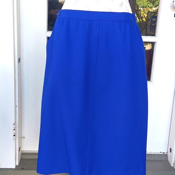 Haberdashery Union-made vintage blue skirt with pockets size 10 - Picture 1 of 6